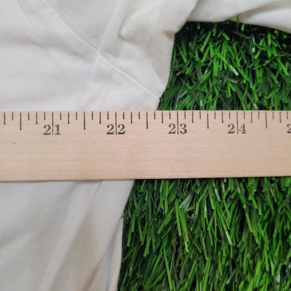 VTG Y2K Nike Silver Tag T-Shirt Mens L Cropped Boxy Spellout White Pink - Picture 9 of 12